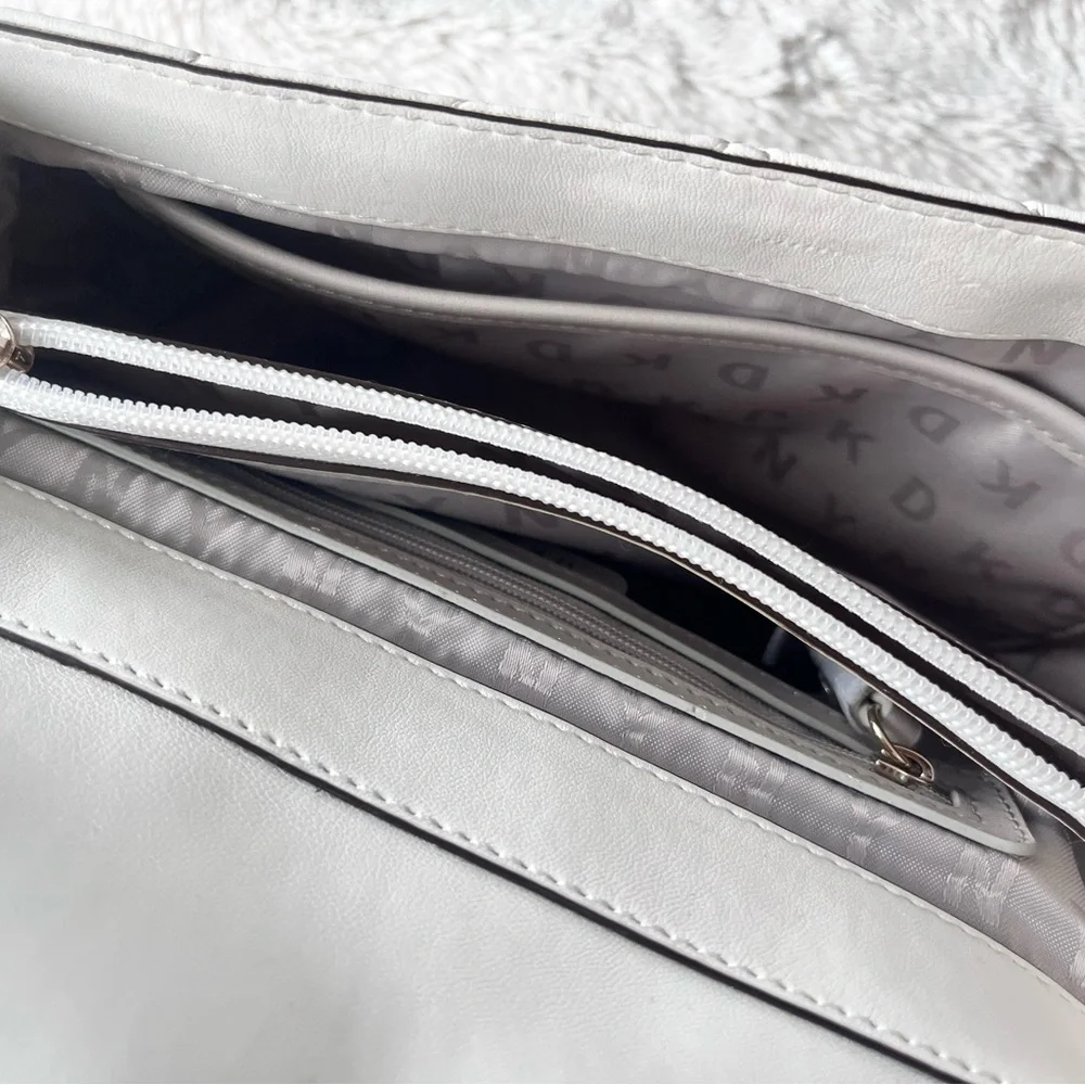 DKNY Cream Quilted Crossbody Bag - Picture 8 of 8